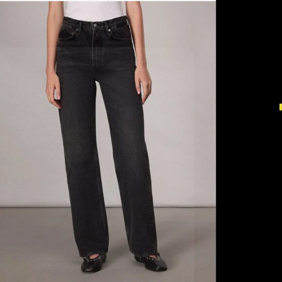 Rag & Bone Shea High-Rise Relaxed Straight Jeans, Size 29 and 30 - Picture 3 of 4
